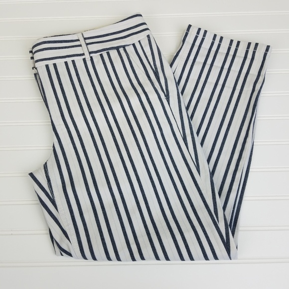 LOFT Pants - LOFT Marisa Skinny Crop Stripe Size 12 Pants A0601